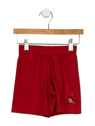Pre-owned Jordan Babies' Red Basketball Shorts With Elastic Waist