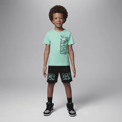 Jordan Kids' Little Boys Rise Tee And Shorts Set In Black