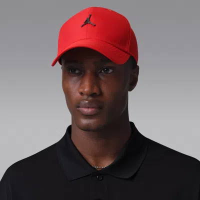 Jordan Rise Structured Metal Jumpman Hat In Red