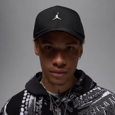 Jordan Rise Structured Metal Jumpman Hat In Black