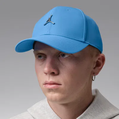 Jordan Rise Structured Metal Jumpman Hat In Blue