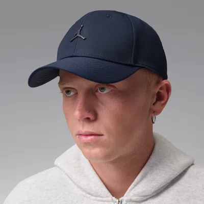 Jordan Rise Structured Metal Jumpman Hat In Blue