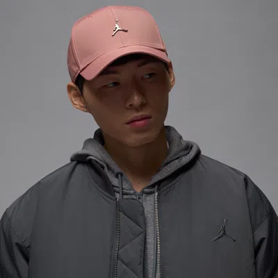 Jordan Rise Structured Metal Jumpman Hat In Pink