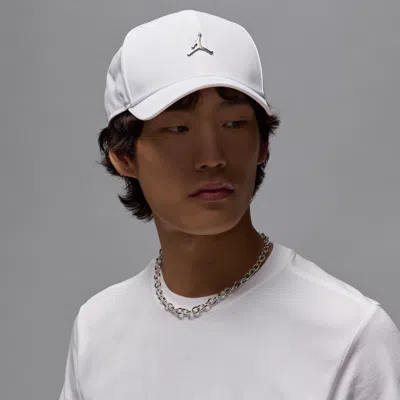Jordan Rise Structured Metal Jumpman Hat In White