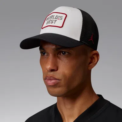 Jordan Rise Structured Trucker Cap In White