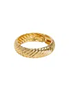 Jordan Road Allegra Bangle Bracelet In 18k Gold Plated Brass