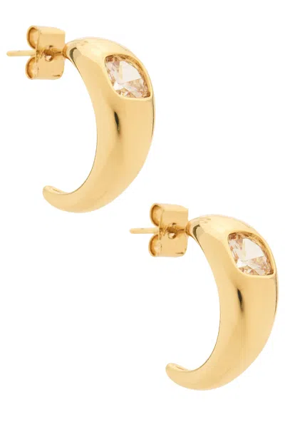 Jordan Road Olivia Cz Hoop Earrings In Gold