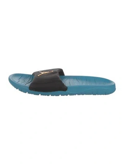 Pre-owned Jordan Rubber Slides In Blue