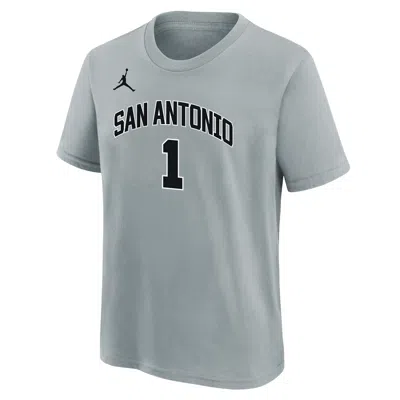 Jordan San Antonio Spurs Big Kids' Nike T-shirt In Gray