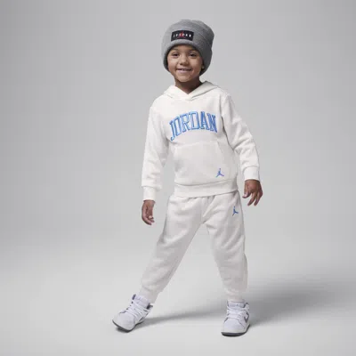 Jordan Babies' "see Me Shine" Toddler 2-piece Pullover Hoodie Set In White