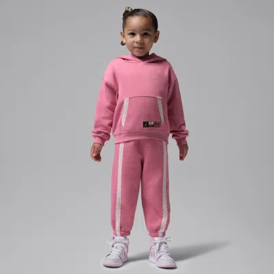Jordan Babies' She's An All Star Toddler 2-piece Pullover Hoodie Set In Pink
