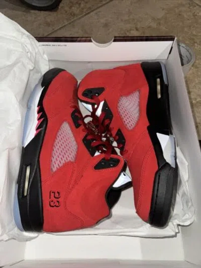 Pre-owned Jordan Size 11 -  5 Retro Mid Raging Bull Brand In Red