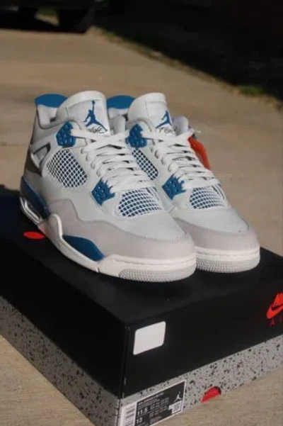 Pre-owned Jordan Size 11.5 - Air  4 Retro 2024 Military Blue In White
