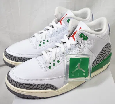 Pre-owned Jordan Size 11w/9.5m - Nike Air  3 Retro Lucky Green 2023 Ck9246-136 Fast Ship In White
