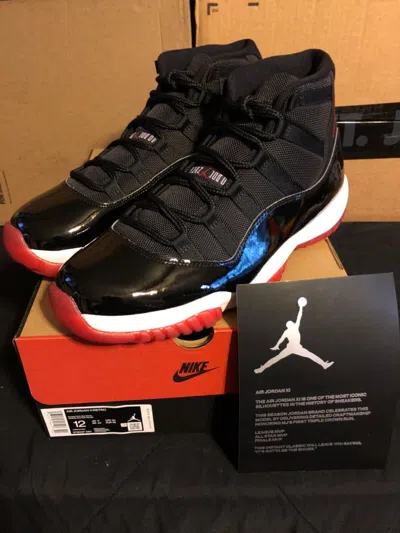 Pre-owned Jordan Size 12 - Air  11 Retro High Bred Black/true Red-white W/ Original Box