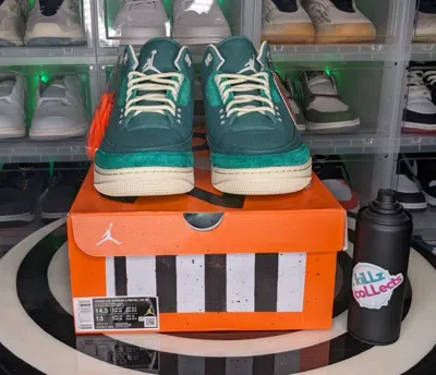 Pre-owned Jordan Size 13m/14.5w - Nina Chanel Abney X Air  3 Retro Sp Bicoastal In Green