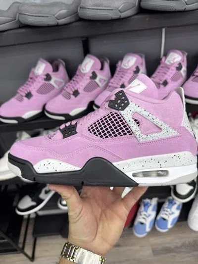 Pre-owned Jordan Size 8 - Air  4 Retro Orchid W In Purple