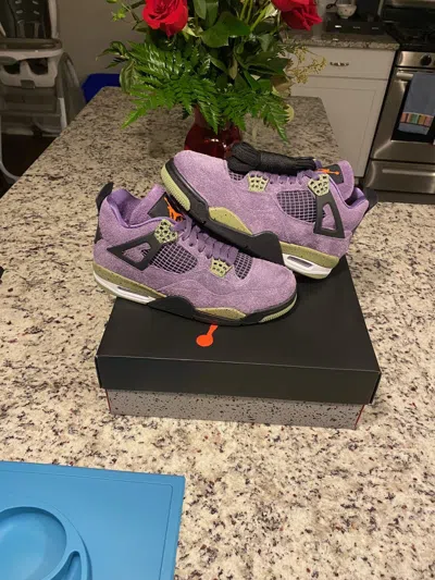 Pre-owned Jordan Size 8 -  4 Canyon Purple 2022