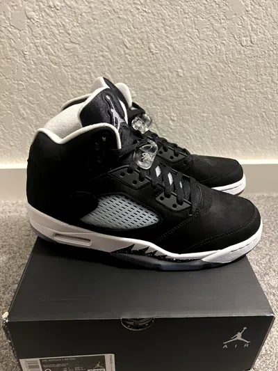 Pre-owned Jordan Size 9 -  5 Retro Oreo - Moonlight 2021 In Black