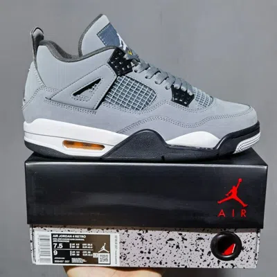 Pre-owned Jordan Size 9-11 Air  4 Retro "cool Grey" 308497-007 Sneakers For Men In Gray