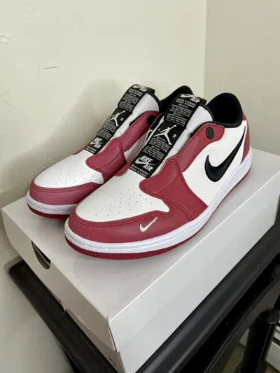 Pre-owned Jordan Size M 5 / W 6.5 Nike Air  1 Retro Low Slip Chicago?reflective✅bq8462-601 In Red