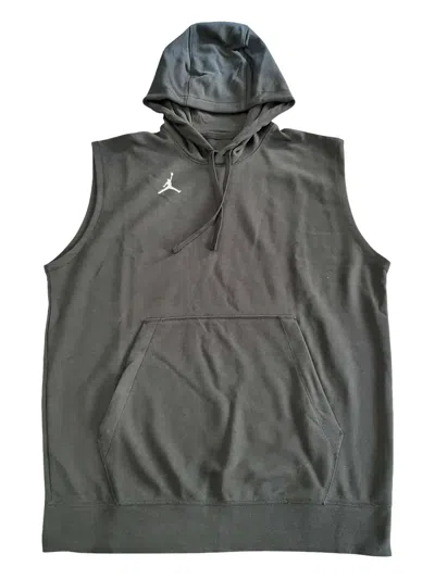 Jordan Sleeveless Fleece Hoodie In Gray