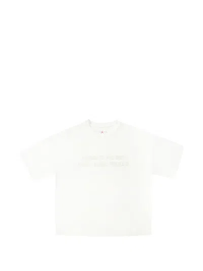 Jordan Slogan-print Drop-shoulder T-shirt In White
