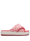 Jordan Sophia Crisscross Slide Sandal In Red