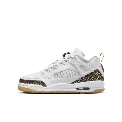 Jordan Spizike Low Big Kids' Shoes In White/black/gold