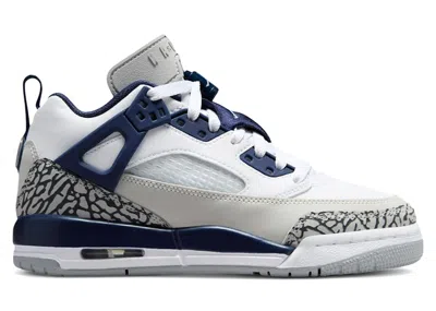 Pre-owned Jordan Spizike Low Georgetown Sneakers In White/grey/navy Blue