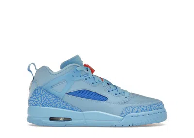 Pre-owned Jordan Spizike Low Houston Oilers Sneakers In Football Blue/fountain Blue/university Red