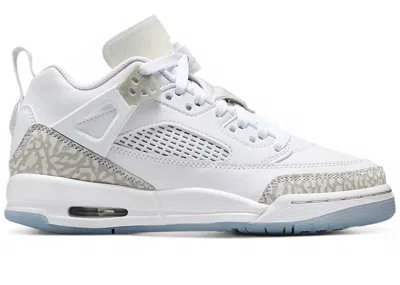 Pre-owned Jordan Spizike Low Neutral Grey Sneakers In White/metallic Silver/barely Blue In Multi
