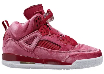 Pre-owned Jordan Spizike Velvet Sneakers In Noble Red/black/white