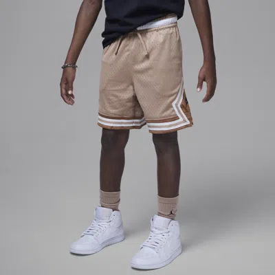 Jordan Sport Big Kids' Dri-fit Diamond Shorts In Brown