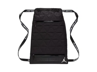 Pre-owned Jordan Sport Gym Sack 9.8l Bag In Black