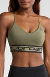 Jordan Sport Indy Light Support Sports Bra In Green