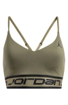 Jordan Women's  Sport Indy Light Support Sports Bra In Medium Olive/black/olive
