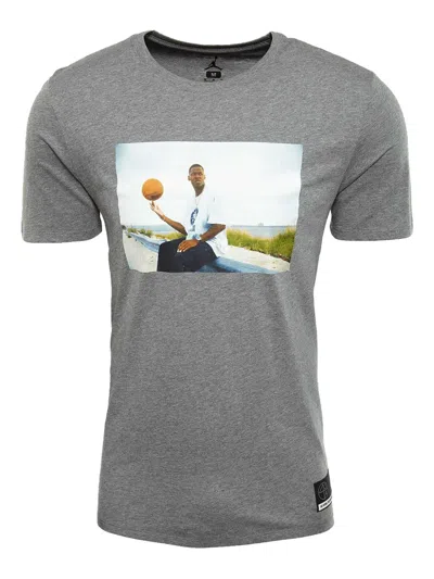 Jordan Sportswear A13 "he Got Game" Jesus T-shirt In Gray
