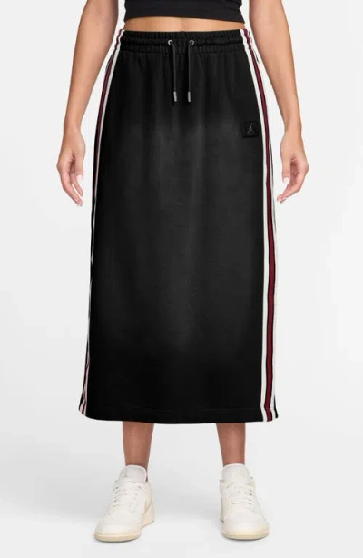 Jordan Sportswear Cotton Midi Skirt In Black