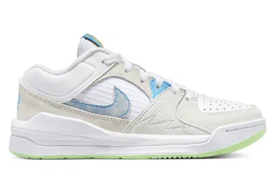 Pre-owned Jordan Stadium 90 Dark Powder Blue Sneakers In White/vapor Green/taxi
