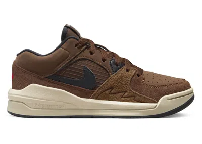 Pre-owned Jordan Stadium 90 Sanddrift Sneakers In Cacao Wow/black/university Red