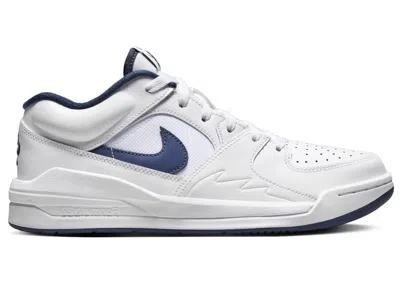 Pre-owned Jordan Stadium 90 (women's) Sneakers In White/gym Red/midnight Navy Blue