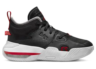 Pre-owned Jordan Stay Loyal 2 White Sneakers In Black/university Red/wolf Grey