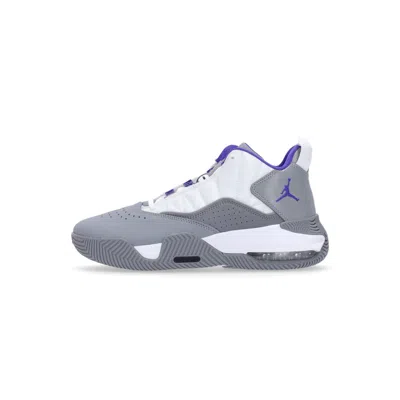 Jordan Stay Loyal White/indigo Burst/particle Gray Men's Low Shoe In White/indigo Burst/particle Grey