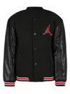 Jordan Big Boys Varsity Baseball Jacket In Black