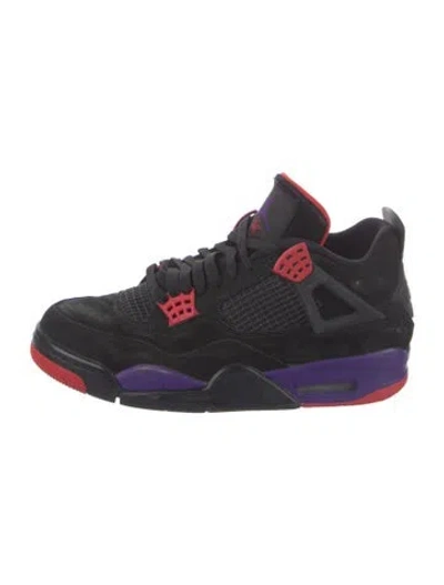 Pre-owned Jordan Suede Athletic Sneakers In Black