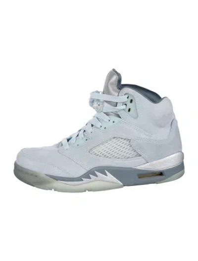 Pre-owned Jordan Suede Athletic Sneakers In Blue