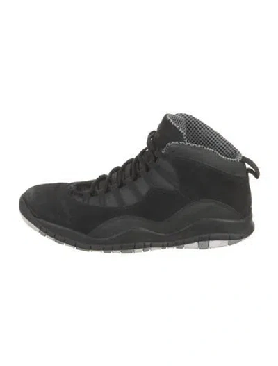 Pre-owned Jordan Suede Athletic Sneakers In Green