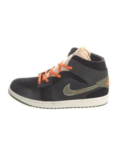 Pre-owned Jordan Suede Athletic Sneakers In Grey