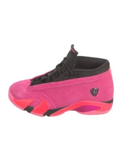 Pre-owned Jordan Suede Athletic Sneakers In Pink